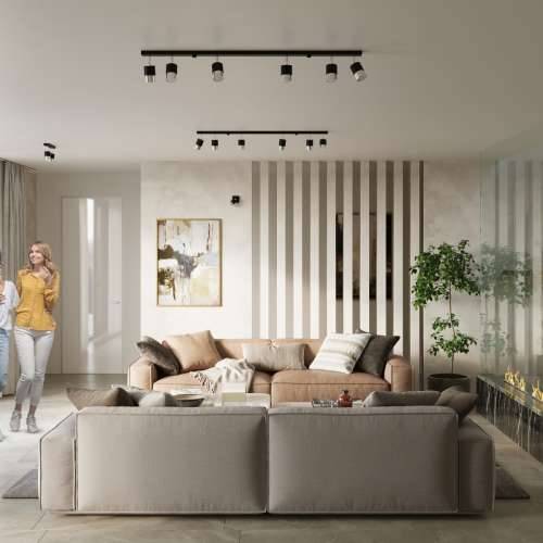 Stropna lampa NERO 4 crna/krom Cijena