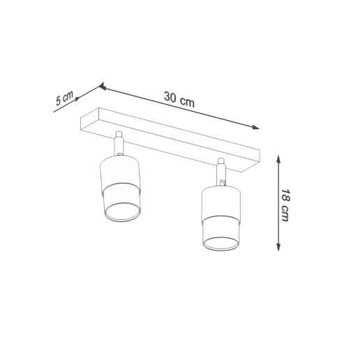 Stropna lampa NERO 2 crna/zlatna Cijena