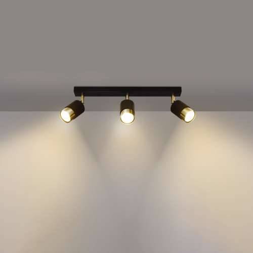 Stropna lampa NERO 3 crna/zlatna Cijena