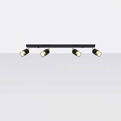 Stropna lampa NERO 4 crna/zlatna Cijena