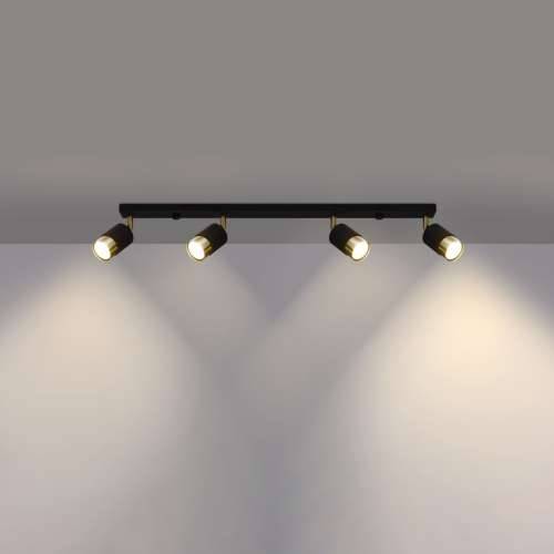 Stropna lampa NERO 4 crna/zlatna Cijena
