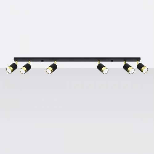 Stropna lampa NERO 6 crna/zlatna Cijena