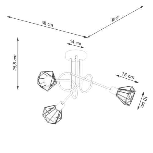 Luster ARTEMIS 3S crni Cijena