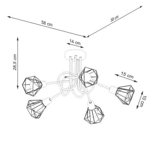 Luster ARTEMIS 5S crni Cijena