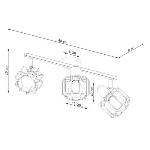 Stropna lampa BELUCI 3 bijela Cijena