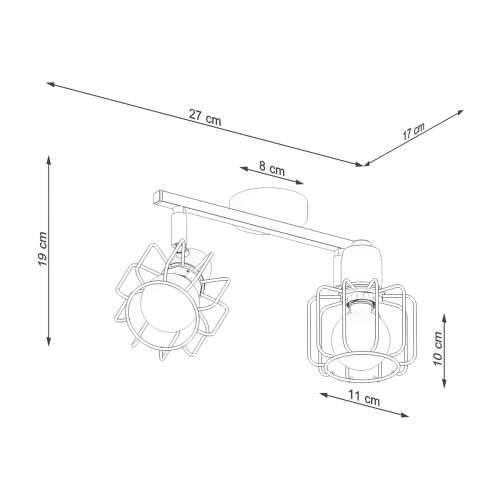 Stropna lampa BELUCI 2 crna Cijena