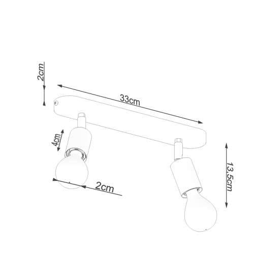 Stropna lampa FORNES 2 crna Cijena