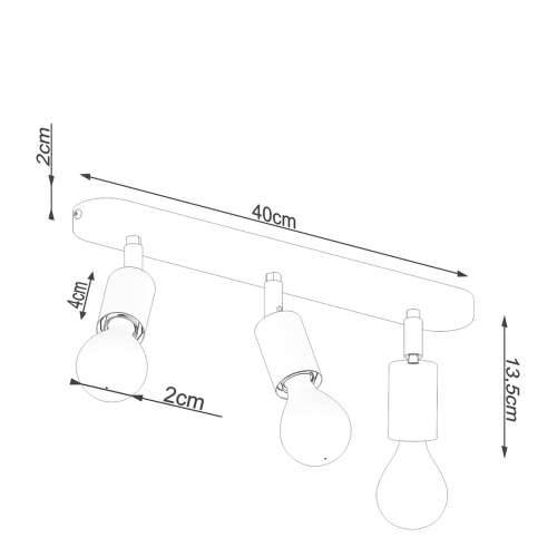 Stropna lampa FORNES 3 crna Cijena