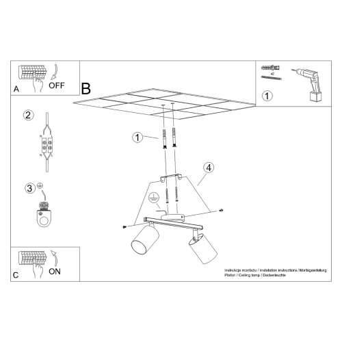 Stropna lampa LEMMI 2 bijela Cijena