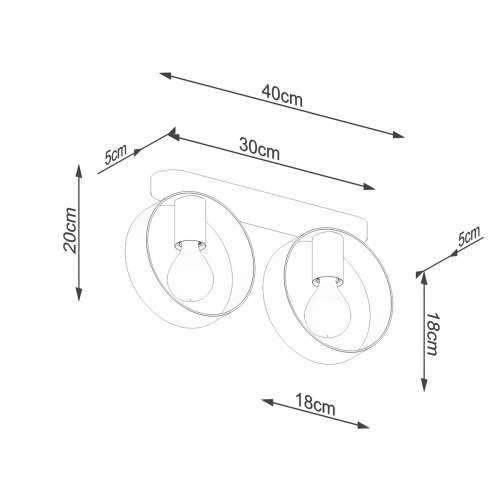 Stropna lampa TITRAN 2 bijela Cijena