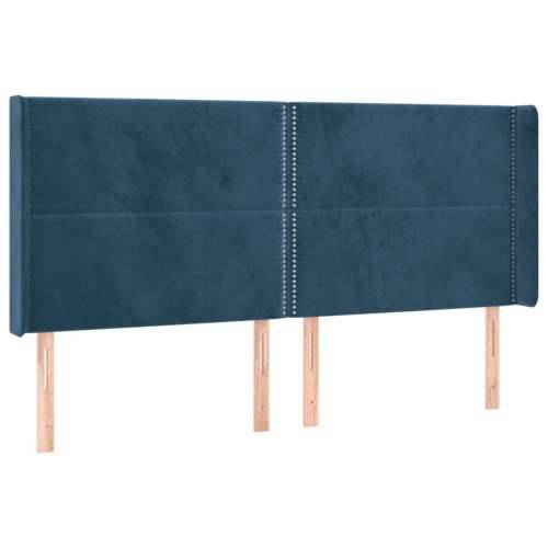 Uzglavlje s ušima tamnoplavo 183x16x118/128 cm baršunasto - Tamno plava 183 x 16 x 118/128 cm 1 Cijena