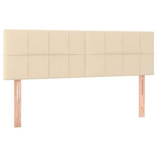 Krevet s oprugama i madracem krem 140 x 190 cm od tkanine - Krema 140 x 190 cm Blok s kvadratima Cijena