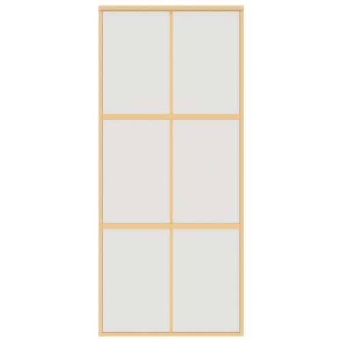 Klizna vrata zlatna 90 x 205 cm matirano staklo ESG i aluminij - Zlatna i mat 90 x 205 cm 1 Rešetke 3 x 2 Cijena