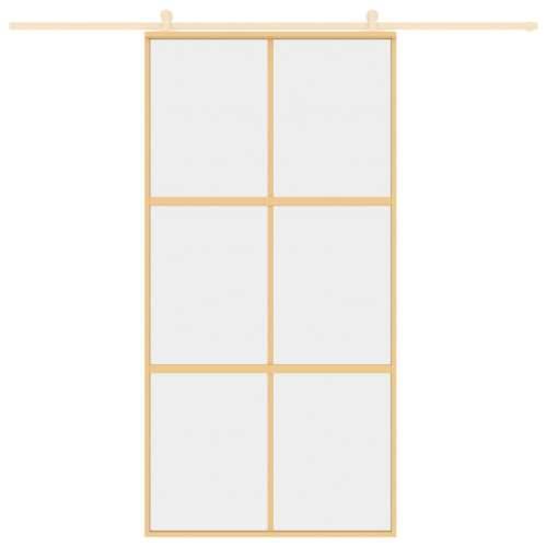 Klizna vrata zlatna 102,5x205 cm prozirno staklo ESG i aluminij - Zlatno 102.5 x 205 cm 1 Rešetke 3 x 2 Cijena