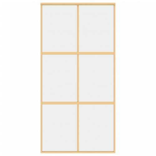 Klizna vrata zlatna 102,5x205 cm prozirno staklo ESG i aluminij - Zlatno 102.5 x 205 cm 1 Rešetke 3 x 2 Cijena