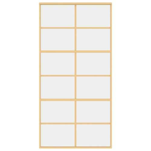 Klizna vrata zlatna 102,5x205 cm prozirno staklo ESG i aluminij - Zlatno 102.5 x 205 cm 1 Rešetke 6 x 2 Cijena