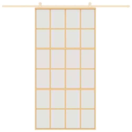 Klizna vrata zlatna 102,5x205 cm matirano staklo ESG i aluminij - Zlatna i mat 102.5 x 205 cm 1 Rešetke 6 x 4 Cijena
