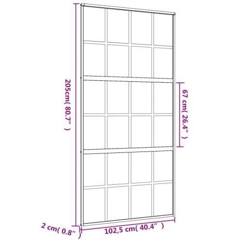 Klizna vrata zlatna 102,5x205 cm matirano staklo ESG i aluminij - Zlatna i mat 102.5 x 205 cm 1 Rešetke 6 x 4 Cijena