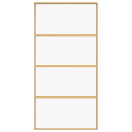Klizna vrata zlatna 102,5x205 cm prozirno staklo ESG i aluminij - Zlatno 102.5 x 205 cm 1 *Transparent*an Cijena