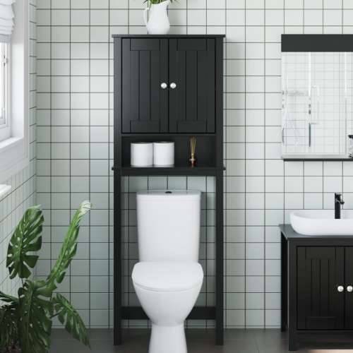 Spremište iznad toaletne školjke BERG crno 60x27x164,5cm drveno - Crna 60 x 27 x 164.5 cm 1 Cijena