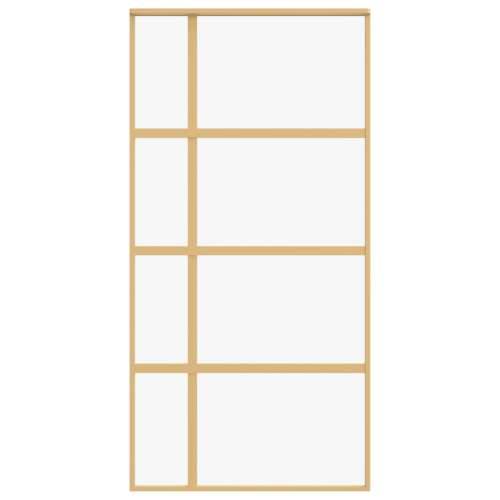 Klizna vrata zlatna 102,5x205 cm prozirno staklo ESG i aluminij - Zlatno 102.5 x 205 cm 1 *Transparent*an Cijena