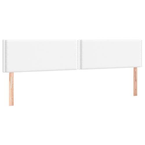 Krevet s oprugama i madracem bijeli 160x200 cm od umjetne kože - Bijela 160 x 200 cm Obično s čavlima Cijena