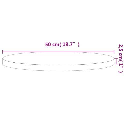 Stolna ploča Ø 50 x 2,5 cm okrugla od masivne bukovine - Smeđa 50 x 2.5 cm 1 Cijena
