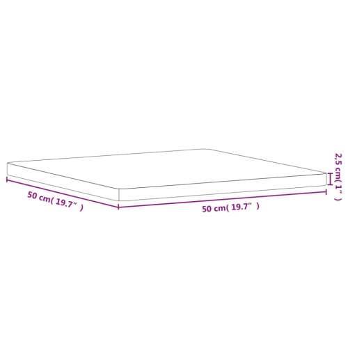 Stolna ploča 50x50x2,5 cm četvrtasta od masivne bukovine - Svjetlosmeđa 50 x 50 x 2.5 cm 1 Cijena