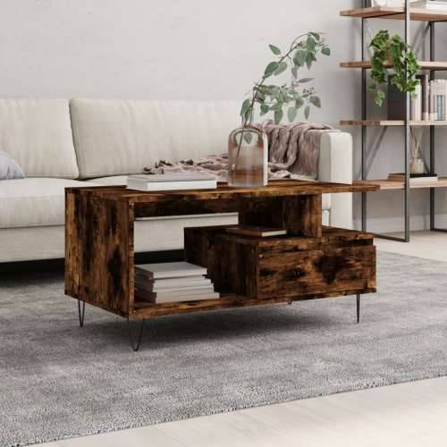 Stolić za kavu boja hrasta 90x49x45 cm konstruirano drvo - Dimljeni hrast 1 Cijena