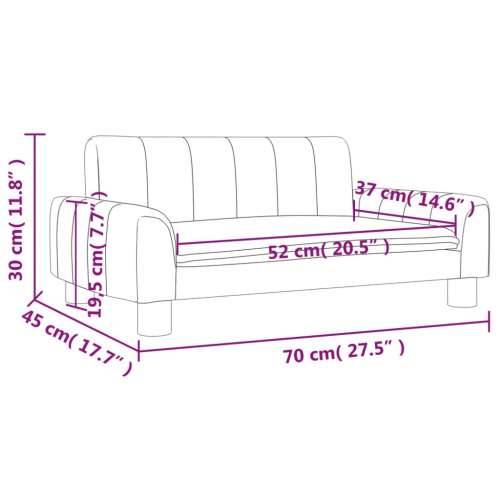 Dječja fotelja crna 70x45x30 cm od Umjetna koža - Crna 70 x 45 x 30 cm Cijena