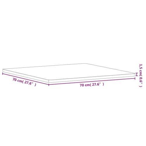 Stolna ploča 70 x 70 x 1,5 cm četvrtasta od masivnog drva bukve - Smeđa 70 x 70 x 1.5 cm 1 Cijena