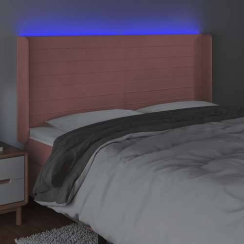 LED uzglavlje ružičasto 183x16x118/128 cm baršunasto - Ružičasta 183 x 16 x 118/128 cm 1 Cijena