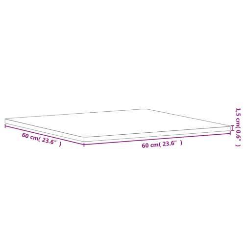 Stolna ploča 60 x 60 x 1,5 četvrtasta od masivne bukovine - Smeđa 60 x 60 x 1.5 cm 1 Cijena