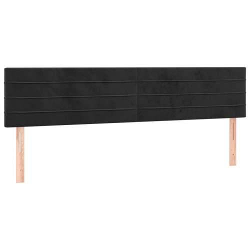 Krevet s oprugama i madracem crni 180x200 cm baršunasti - Crna 180 x 200 cm vodoravne pruge Cijena