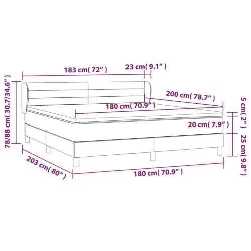Krevet s oprugama i madracem crni 180x200 cm baršunasti - Crna 180 x 200 cm vodoravne pruge Cijena