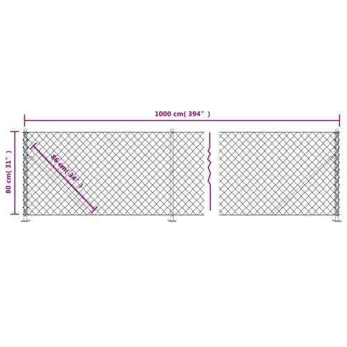 Žičana ograda s prirubnicom zelena 0,8 x 10 m Cijena