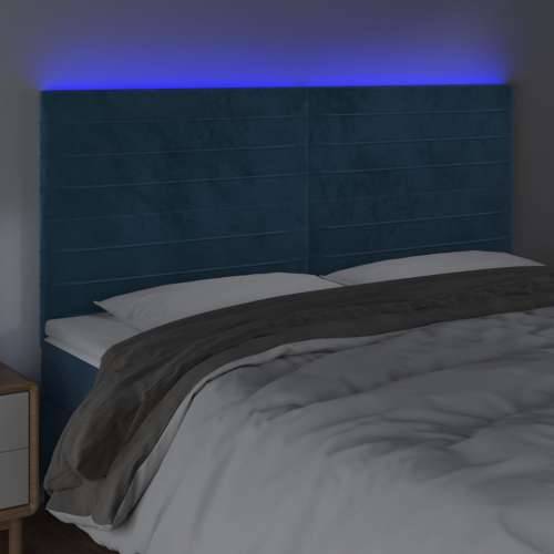 LED uzglavlje tamnoplavo 180x5x118/128 cm baršunasto Tamno plava 180 x 5 x 118/128 cm 1 Cijena