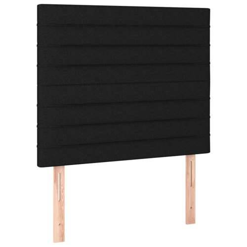 Box spring krevet s madracem crni 90x190 cm od tkanine - Crna 90 x 190 cm vodoravne pruge Cijena
