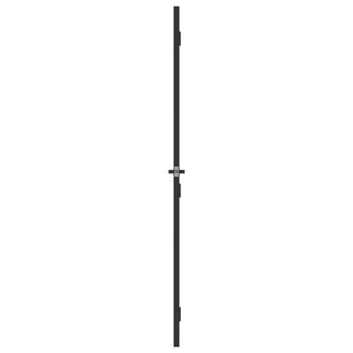 Sobna vrata tanka crna 83 x 201,5 cm kaljeno staklo i aluminij - Crna, prozirna i mat 83 x 201.5 cm 1 3 vodoravne šipke Cijena