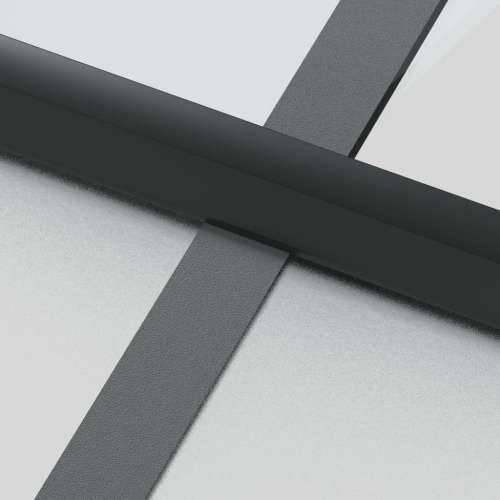 Sobna vrata tanka crna 76 x 201,5 cm kaljeno staklo i aluminij - Crna, prozirna i mat 76 x 201.5 cm 1 Mreže 4 x 2 Cijena