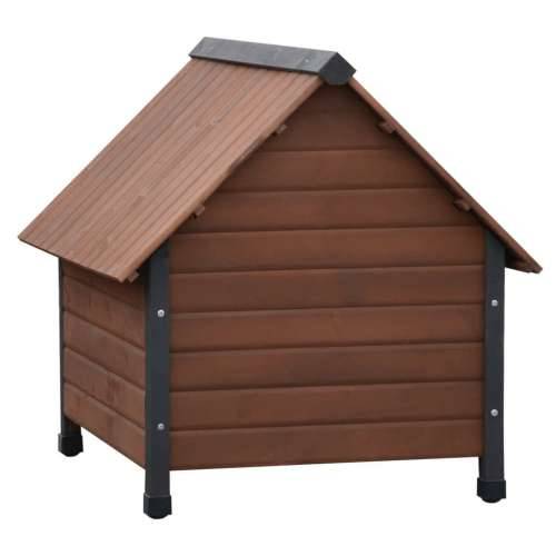 @Pet kućica za pse s plastičnim preklopima Rustique smeđa 102x82x87 cm Cijena
