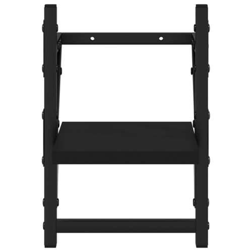 Zidne police s prečkama 2 kom crne 20 x 25 x 30 cm - Crna 20 x 25 x 30 cm 2 1 Cijena