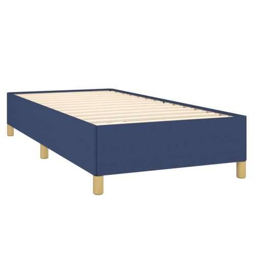 Krevet s oprugama i madracem plavi 90 x 190 cm od tkanine - Plava 90 x 190 cm vodoravne pruge Cijena