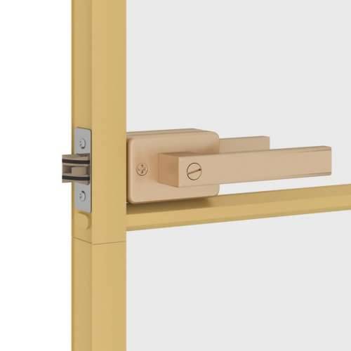 Sobna vrata tanka zlatna 83x201,5 cm kaljeno staklo i aluminij - Zlatna i prozirna 83 x 201.5 cm 1 Mreže 4 x 2 Cijena