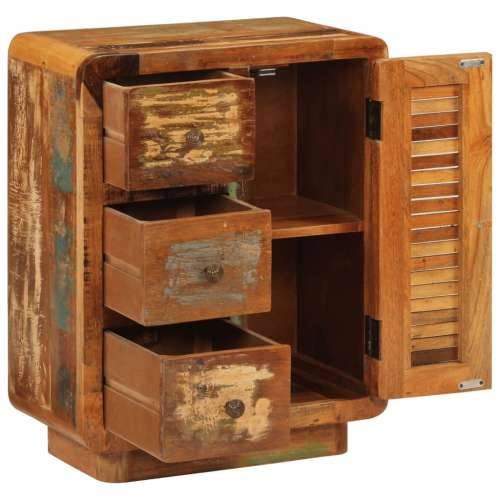 Komoda s 3 ladice 55 x 30 x 70 cm od masivnog obnovljenog drva Cijena
