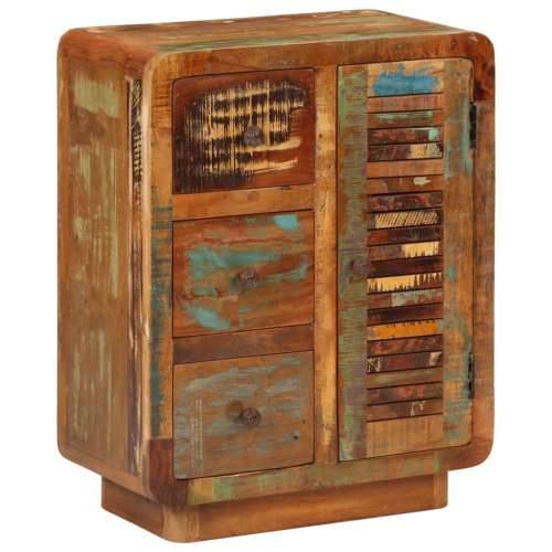 Komoda s 3 ladice 55 x 30 x 70 cm od masivnog obnovljenog drva Cijena