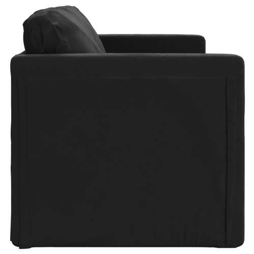 Podni kauč na razvlačenje 2-u-1 crni 122x204x55 cm baršunasti - Crna Cijena