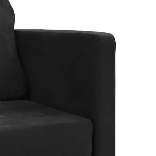 Podni kauč na razvlačenje 2-u-1 crni 122x204x55 cm baršunasti - Crna Cijena