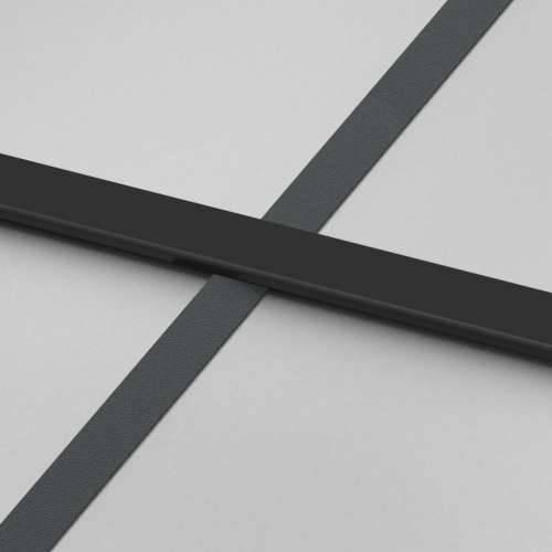Klizna vrata crna 90 x 205 cm od kaljenog stakla i aluminija - Crna i mat 90 x 205 cm 1 Rešetke 3 x 2 Cijena