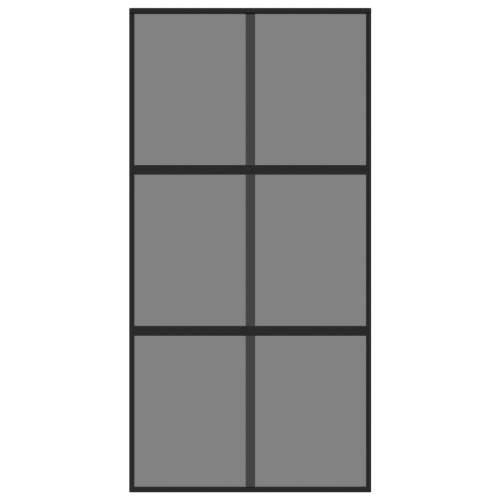 Klizna vrata crna 102,5x205 cm od kaljenog stakla i aluminija - Crna 102.5 x 205 cm 1 Rešetke 3 x 2 Cijena